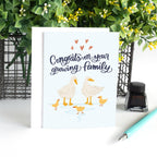 Congrats on your growing family Duckling New Baby Card