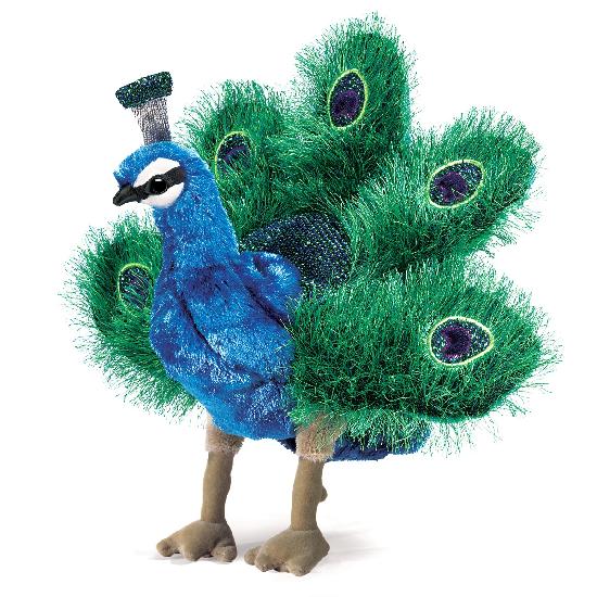 SMALL Peacock Puppet / Petit Paon