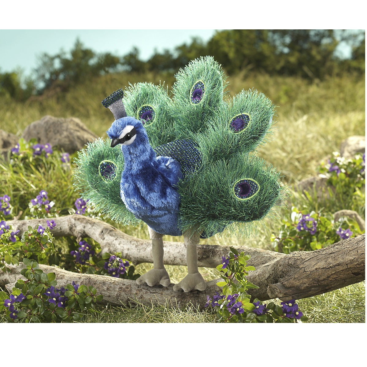 SMALL Peacock Puppet / Petit Paon