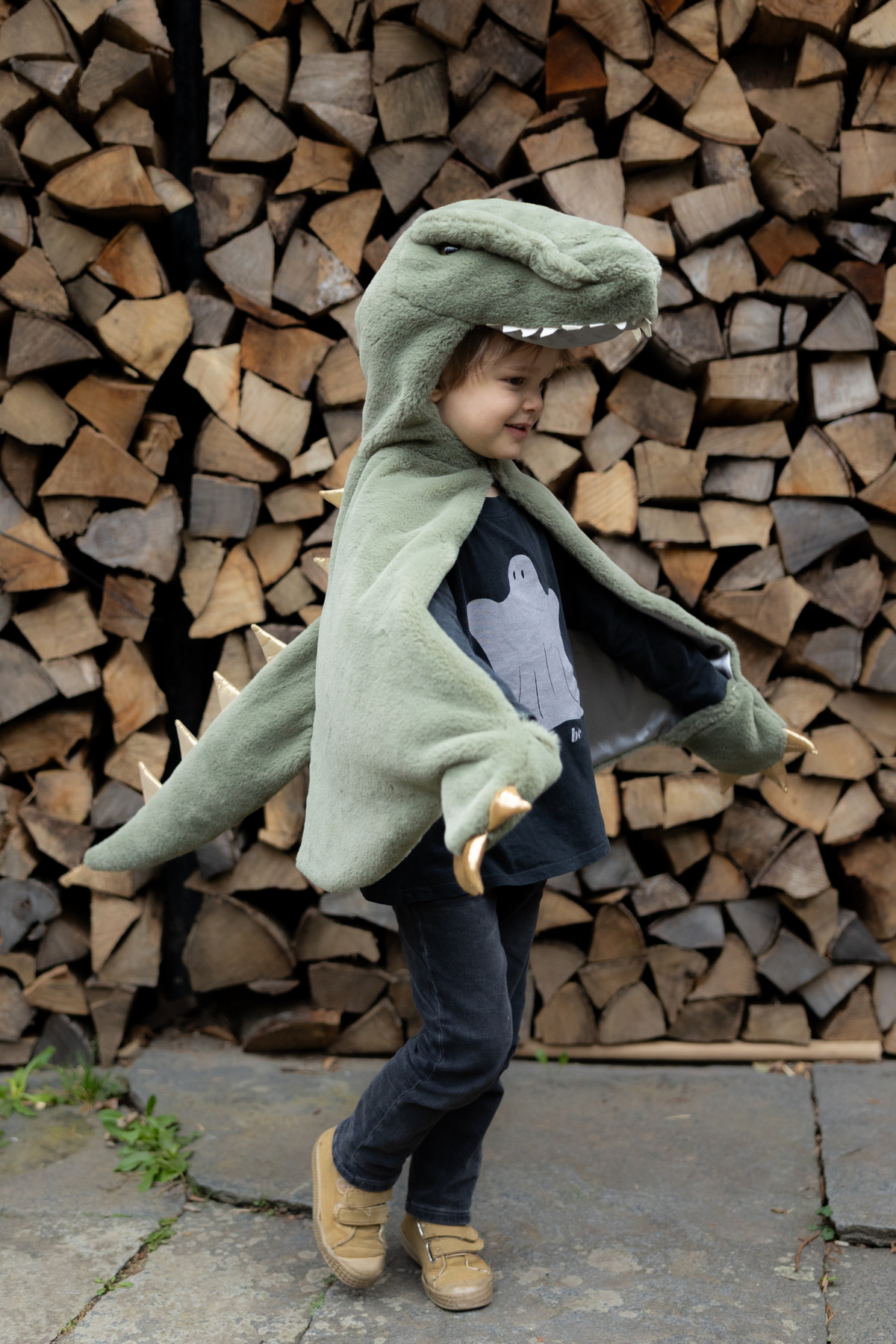 Green T-Rex Cuddle Cape