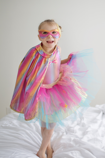 Super-Duper Tutu/Cape/Mask, Pink/Gold