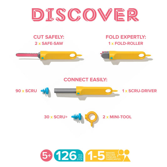 Makedo DISCOVER Kit - 126pc