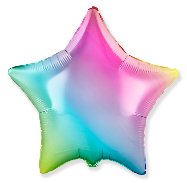 18" Star Gradient Pastel Foil Balloon