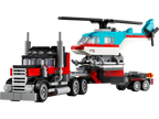 Flatbed Truck with Helicopter