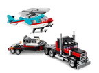 Flatbed Truck with Helicopter