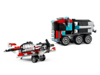 Flatbed Truck with Helicopter