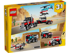 Flatbed Truck with Helicopter