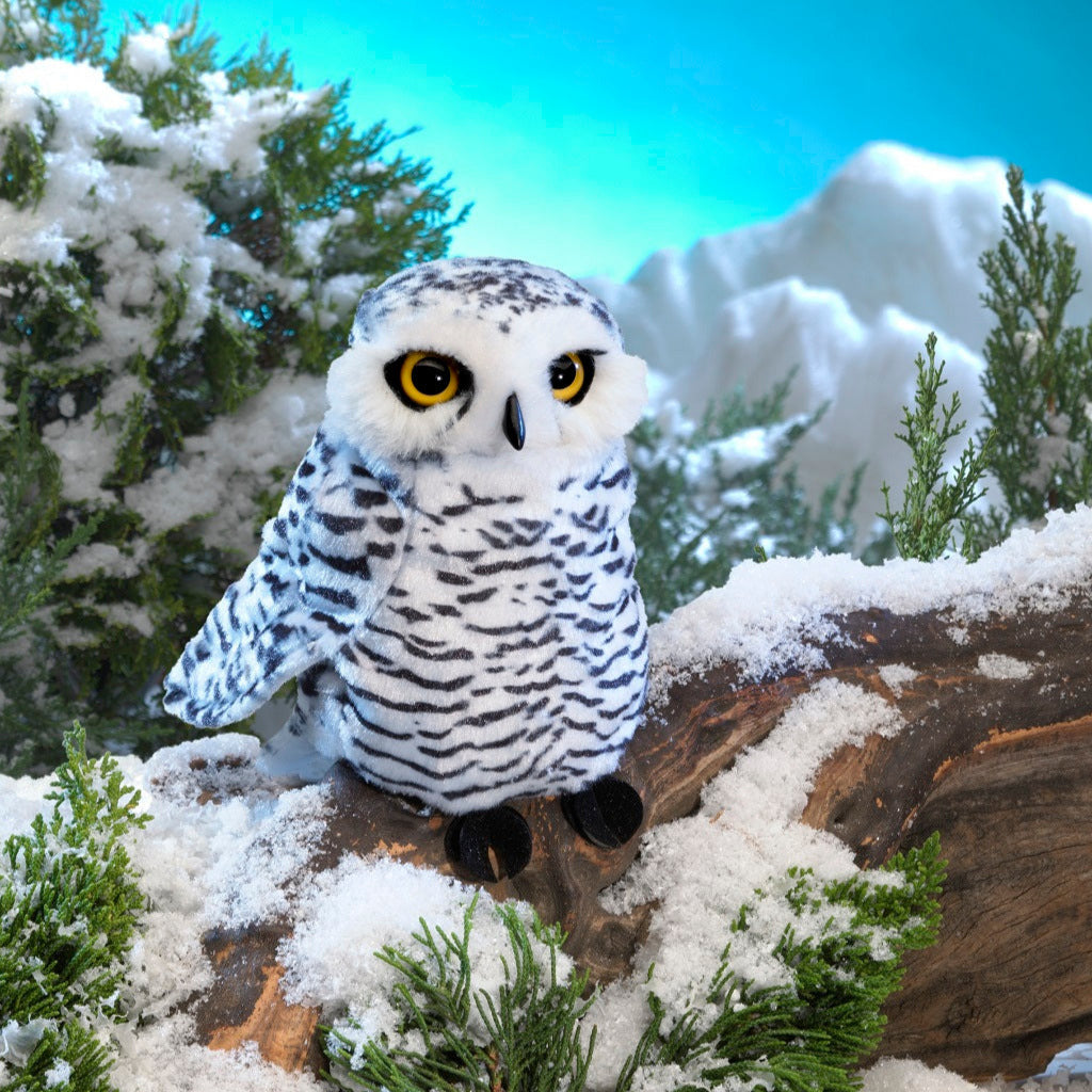 SMALL Snowy Owl Puppet / Harfang des neiges