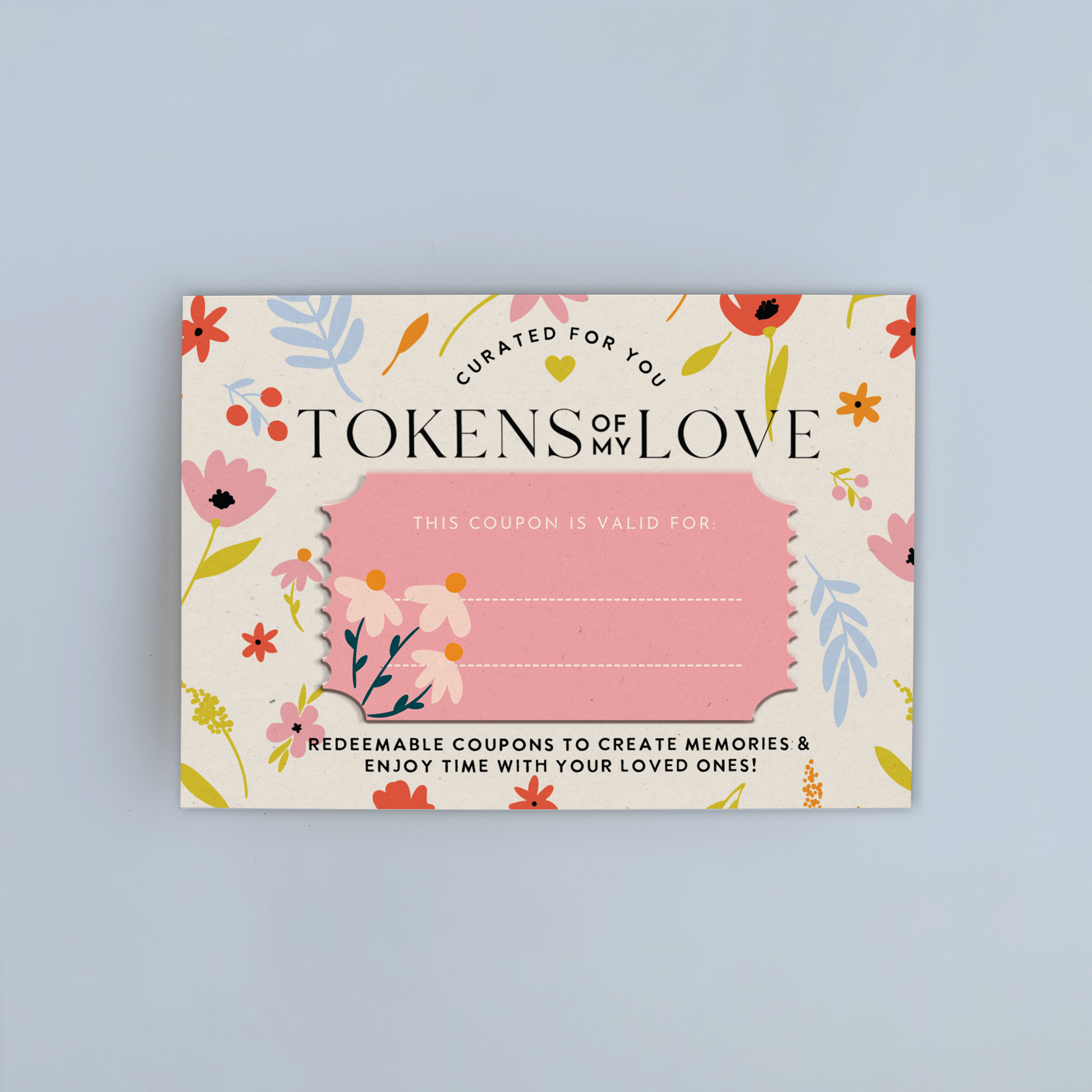 MC200 - Mother's Day Love Coupons - Floral Gift for Mom  200