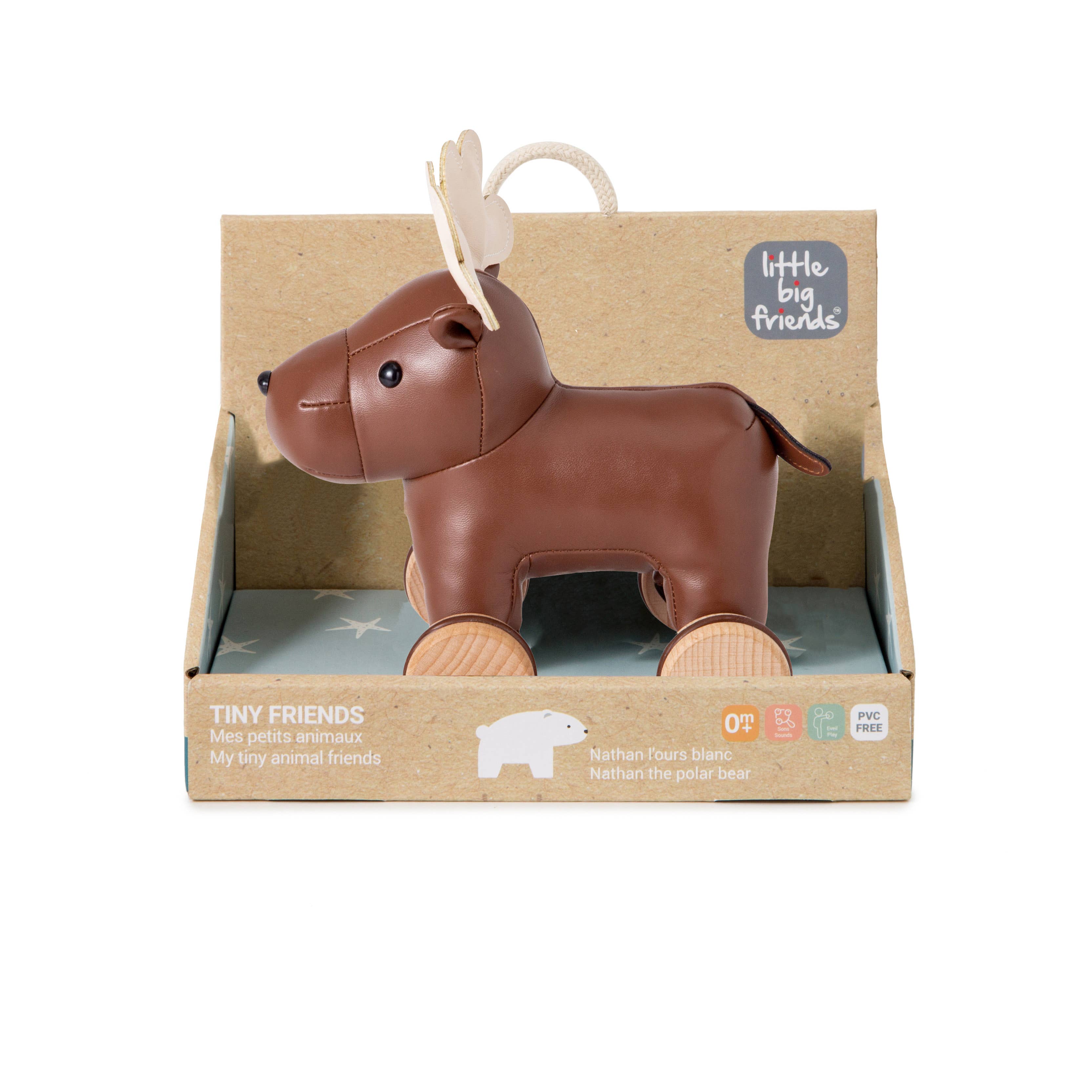 Pull Along Friends - Moose - Toy with Wheels