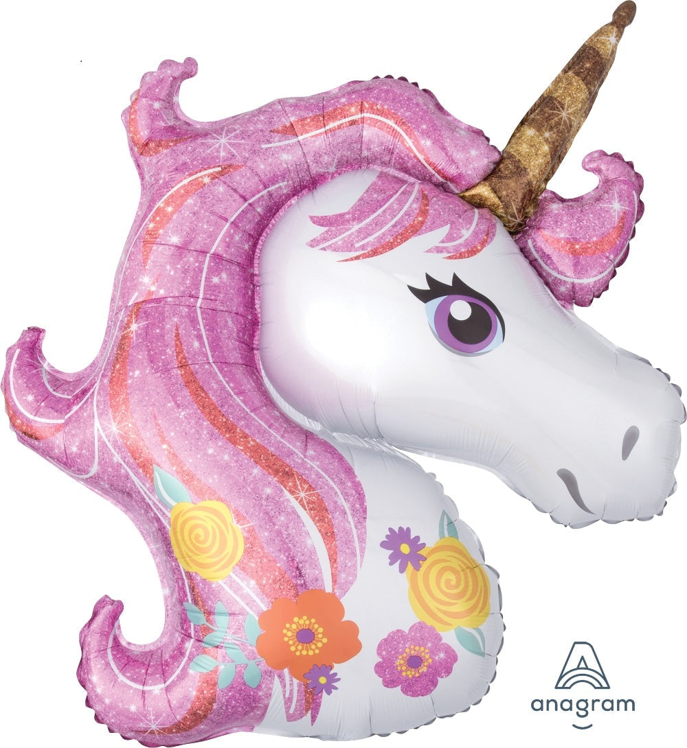 33" Jumbo Mylar Magical Unicorn Balloon