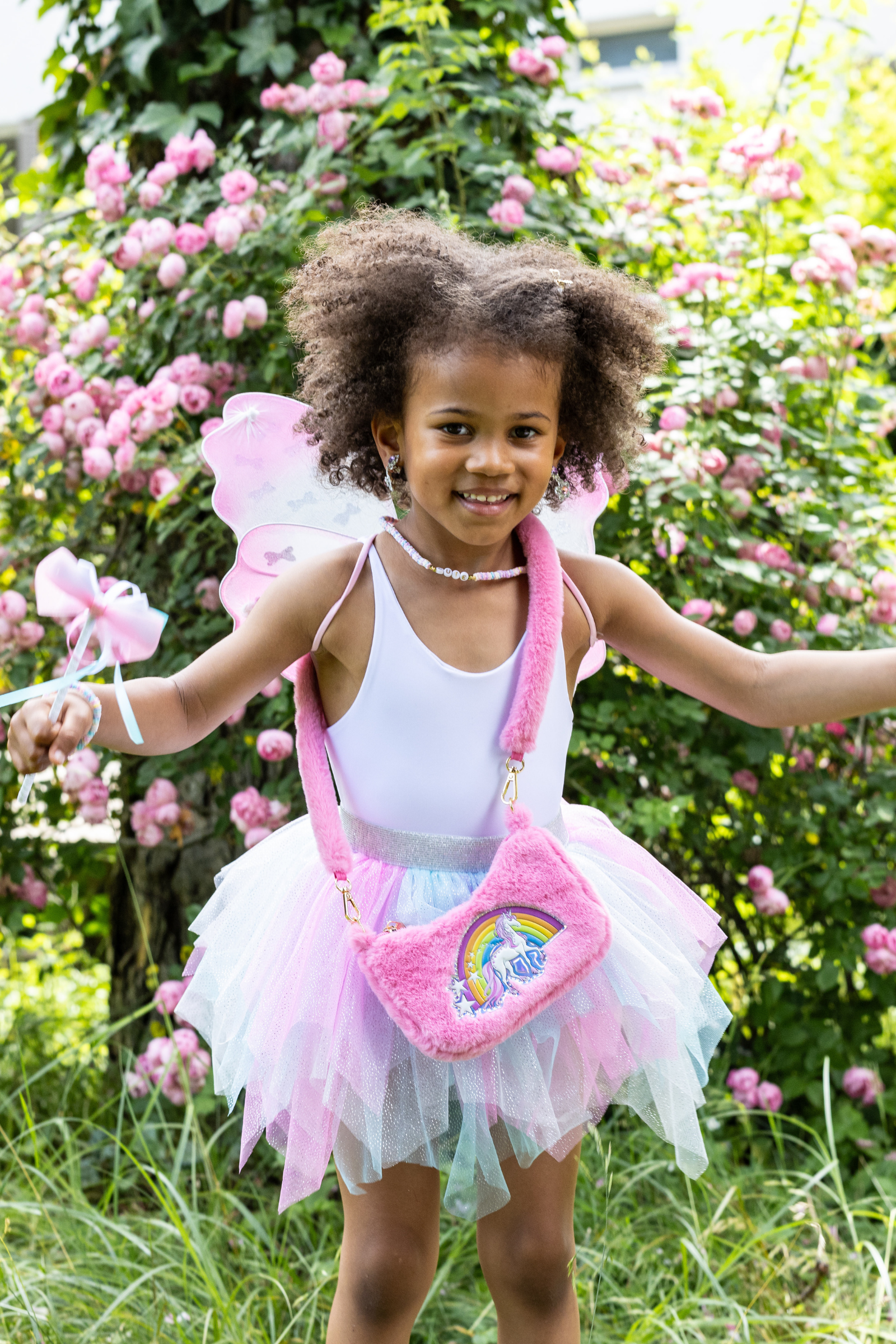 Rainbow Cuddle Crossbody Purse / Pink