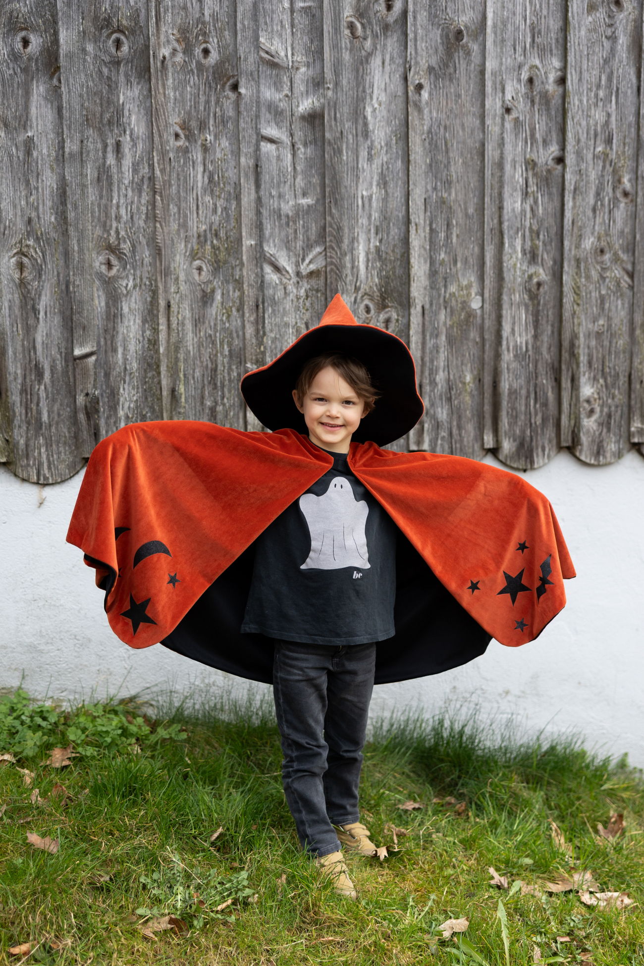 Autum Embers Wizard Cape and Hat