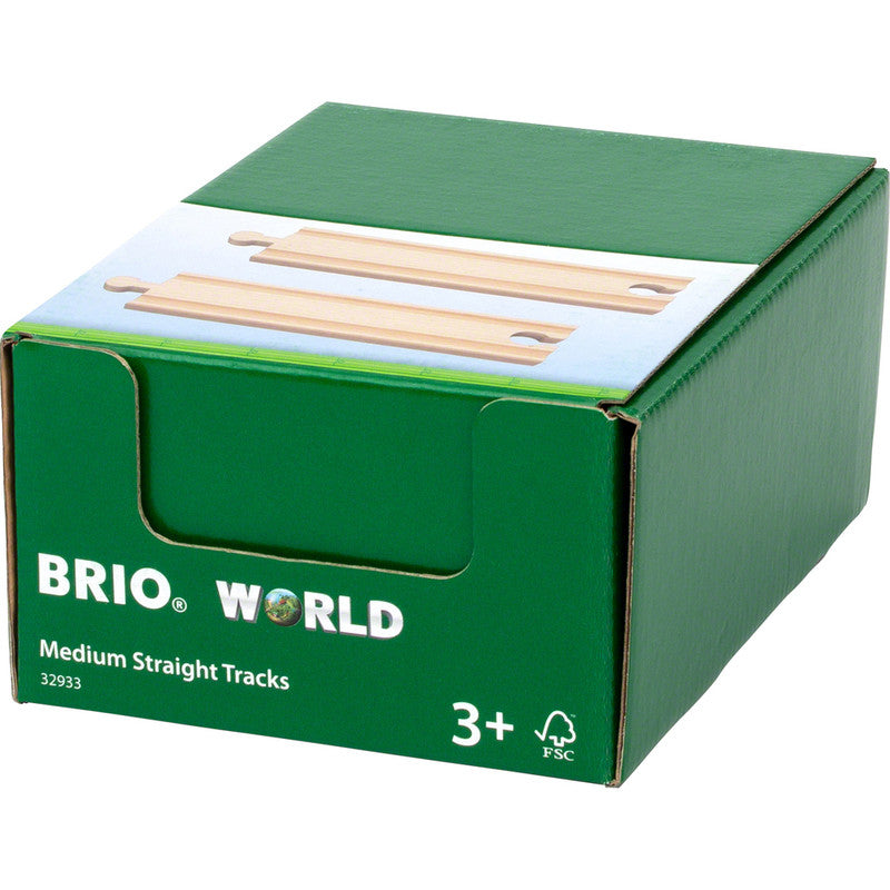 BRIO World Train Tracks Medium 18 Piece Straight Tracks