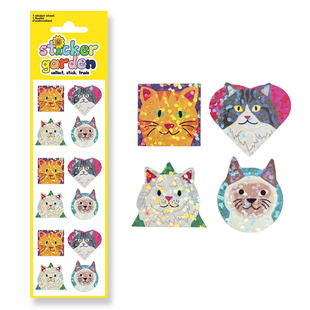 Sparkle Cats Learn Shapes Stickers for Kids Nostalgia