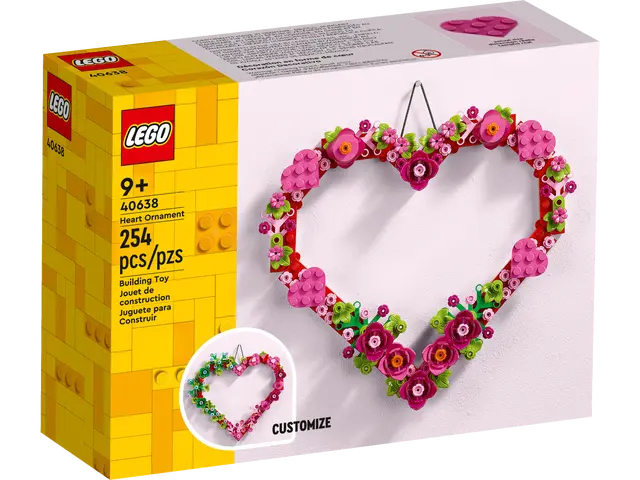 Lego: Heart Ornament