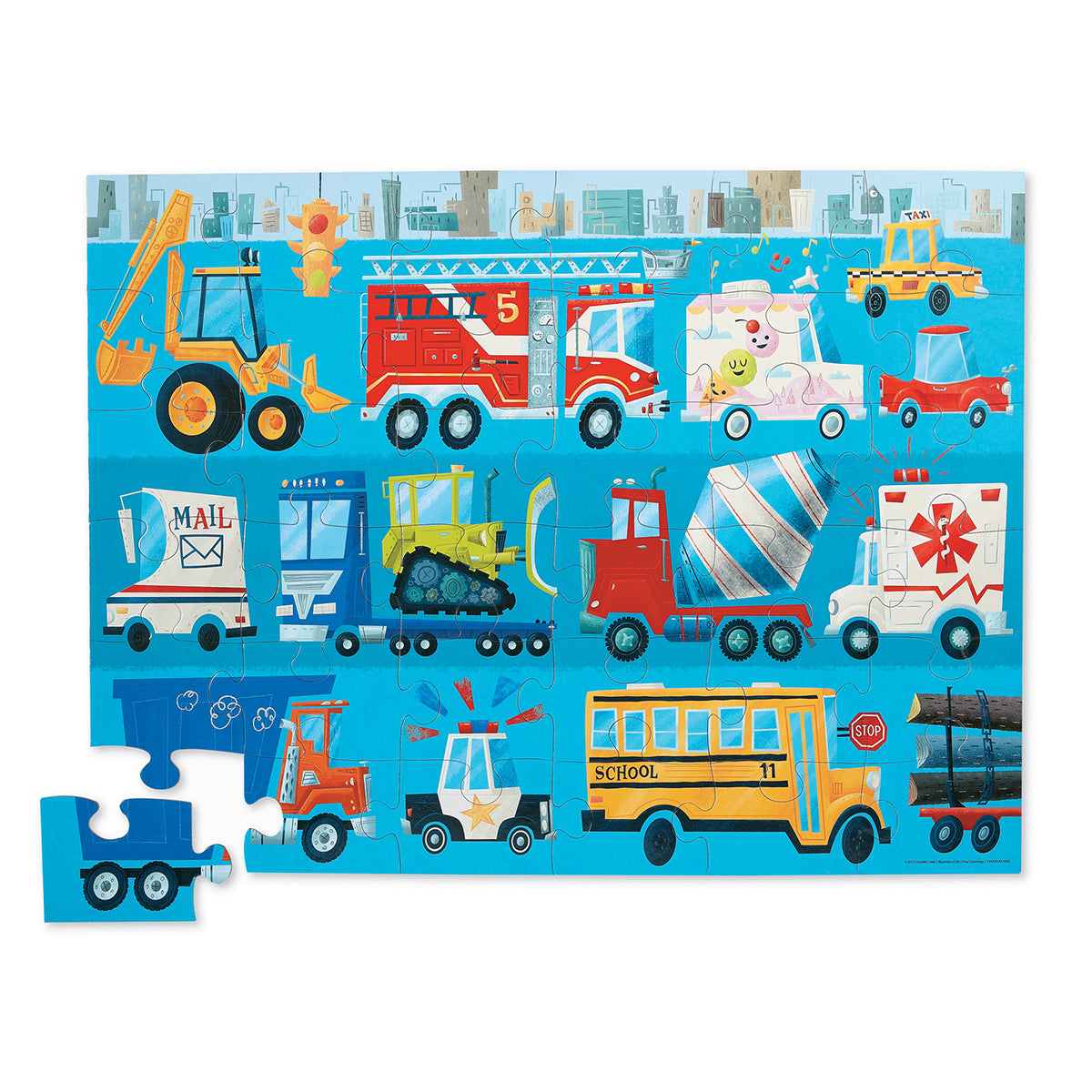 36-pc Puzzle Vehicles completed