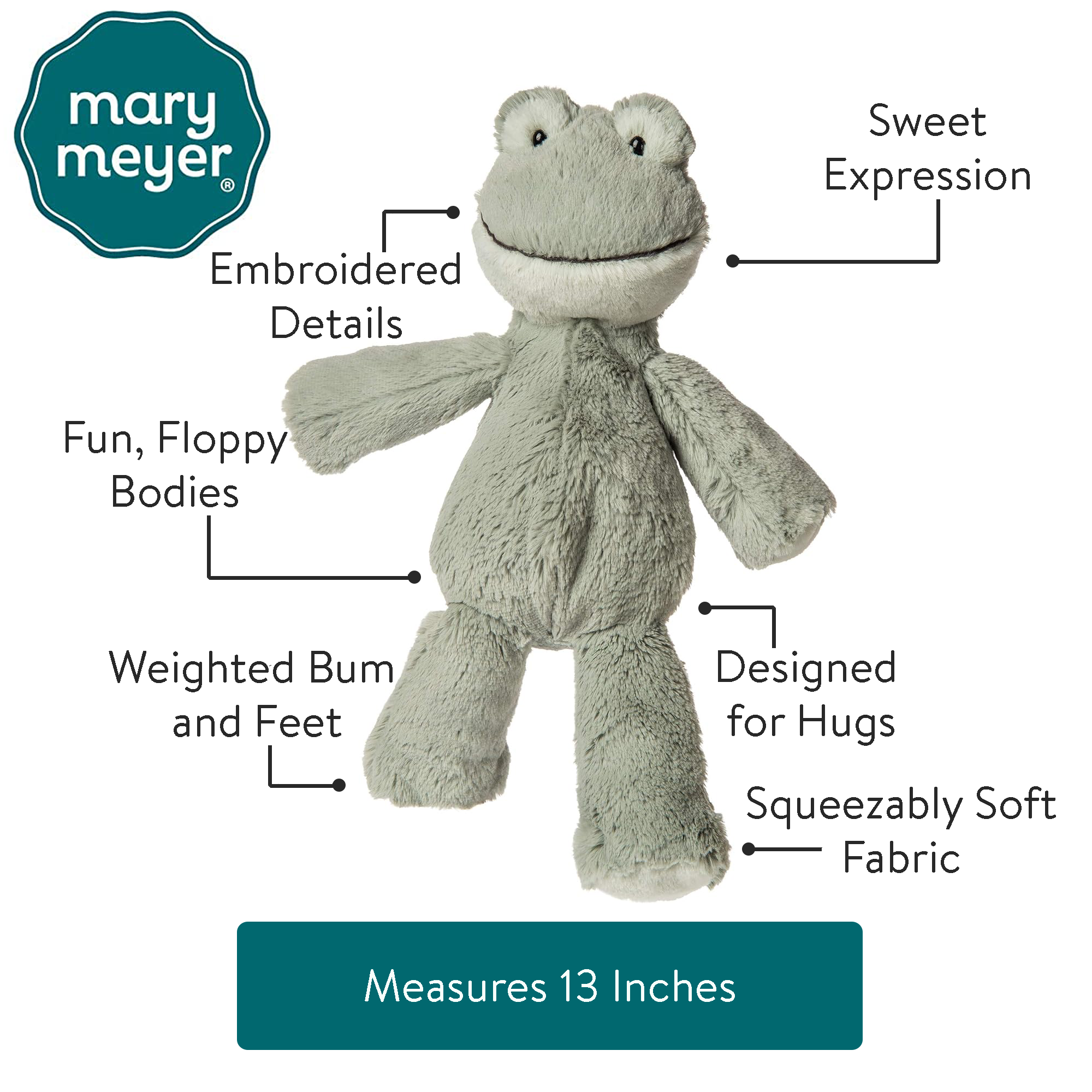 Marshmallow Zoo - Mossy Frog 13"