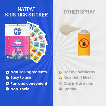 NATPAT Trailpatch - Tick Repellent Stickers for Kids