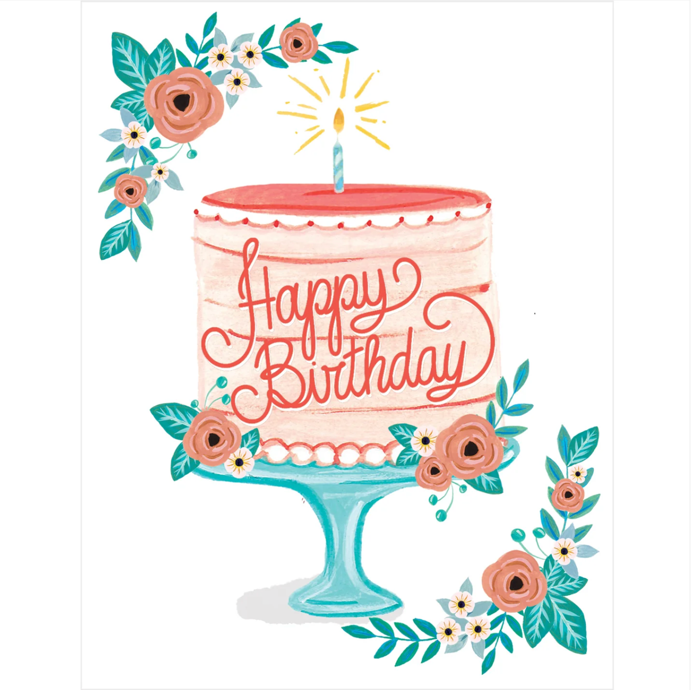 Happy Birthday Cake Card