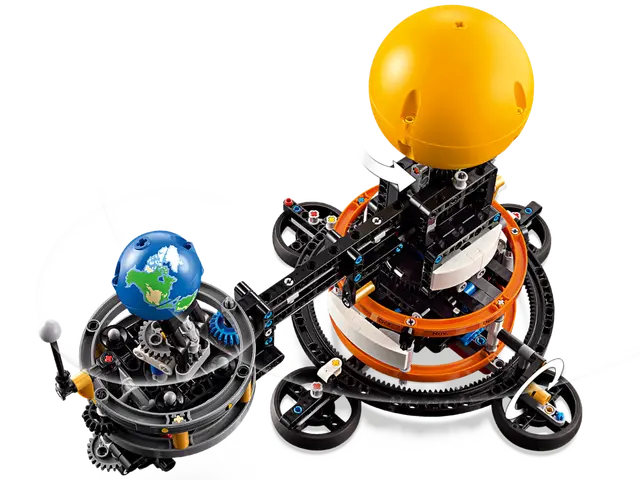 Planet Earth and Moon in Orbit