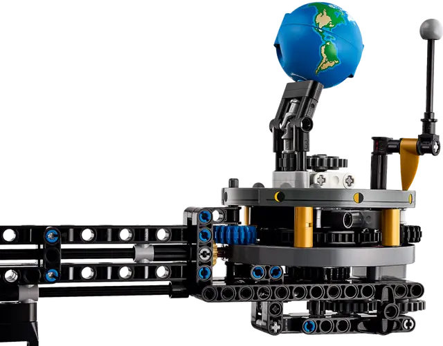 Planet Earth and Moon in Orbit