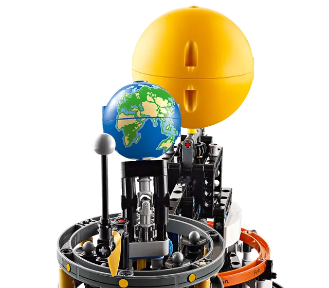 Planet Earth and Moon in Orbit