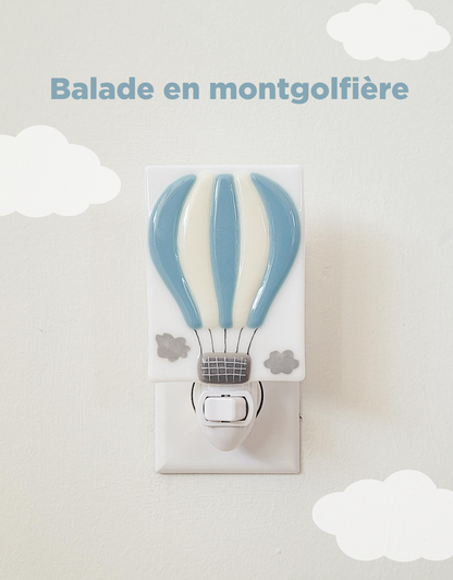 Night Light - Hot Air Balloon - Alpine Blue