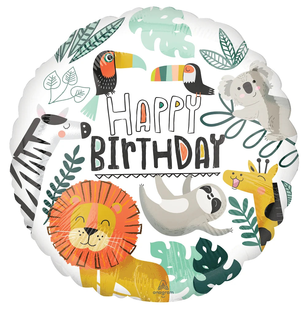 18" Foil Balloon - Get Wild Birthday
