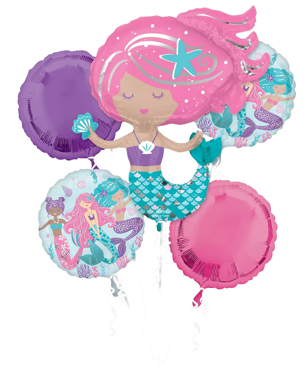 5-Foil Balloon Balloon Bouquet - Shimmering Mermaid