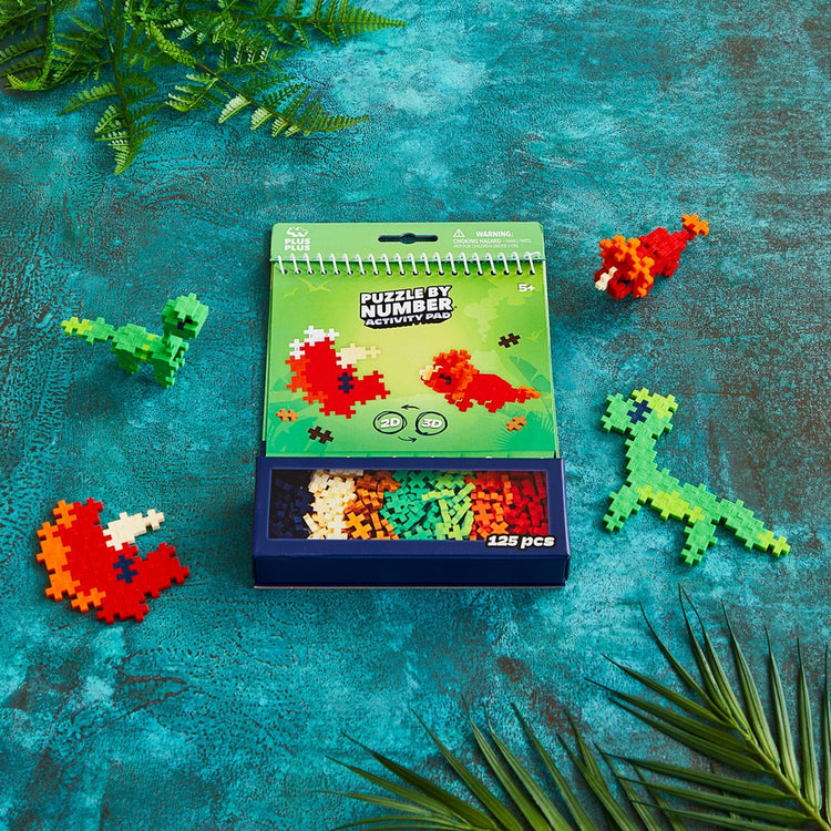 Puzzle by Number - Activity Pad - Dinosaurs-125pcs