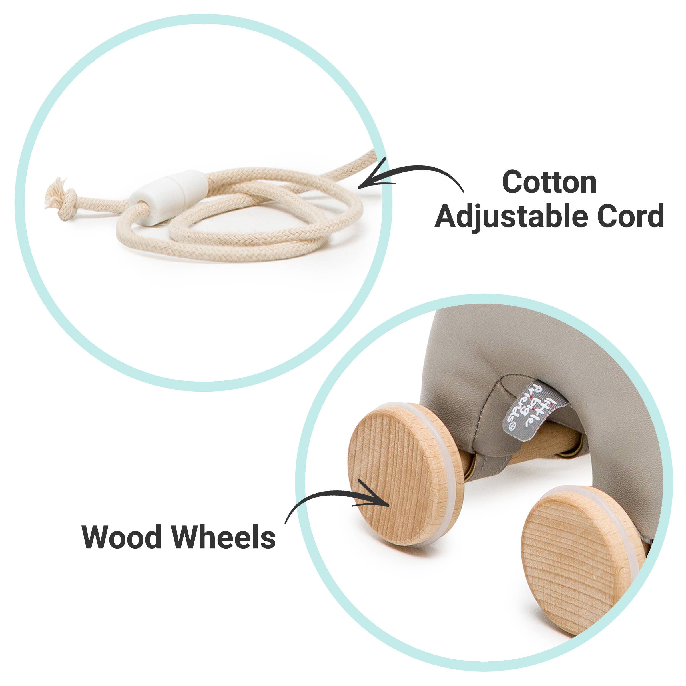 Pull Along Friends - Elephant - Wheeled Toy