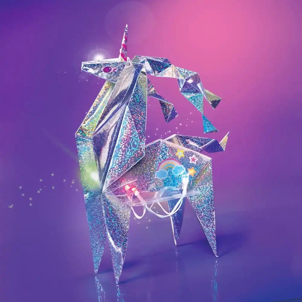 Holographic Light-Up Origami Unicorn