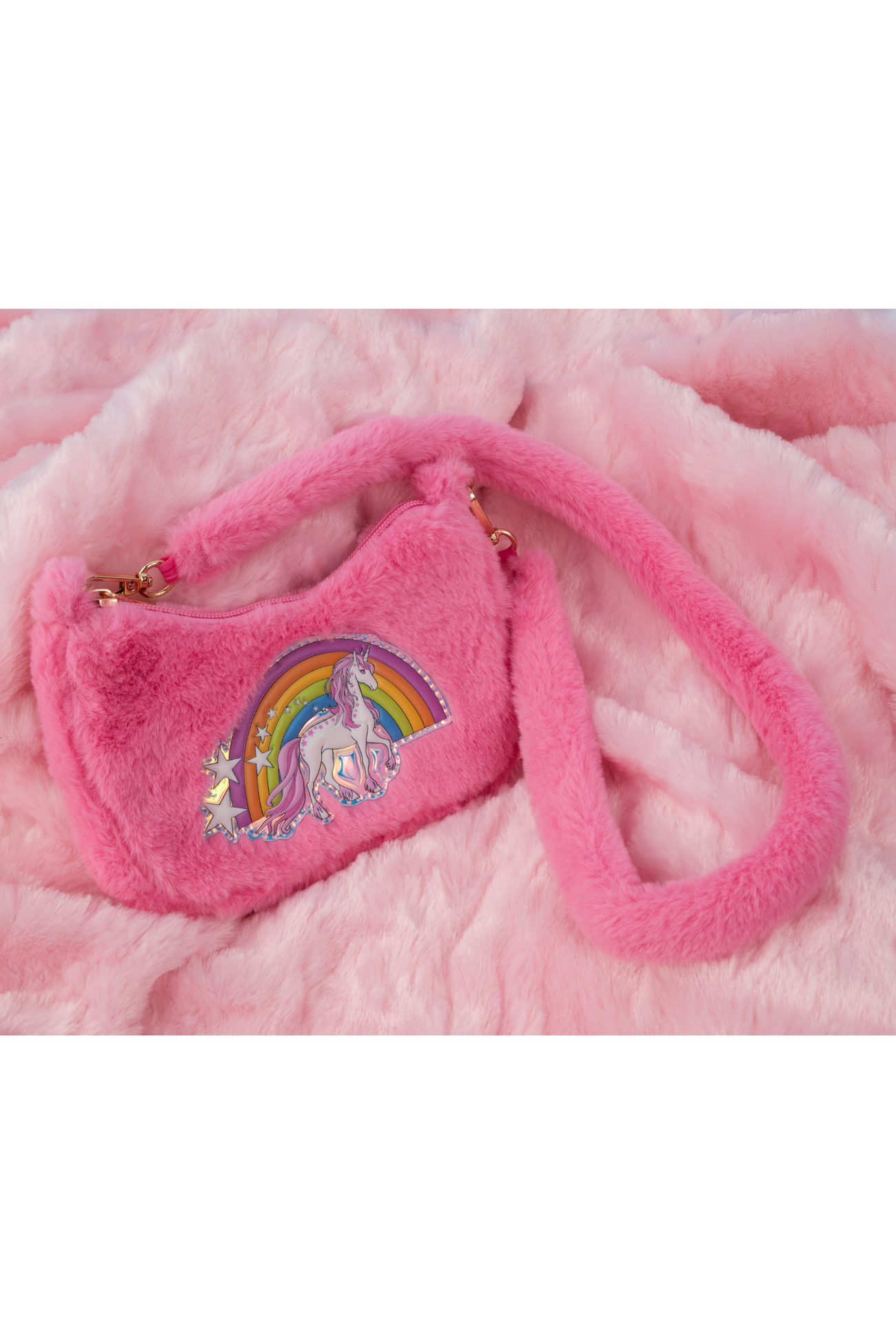 Rainbow Cuddle Crossbody Purse / Pink
