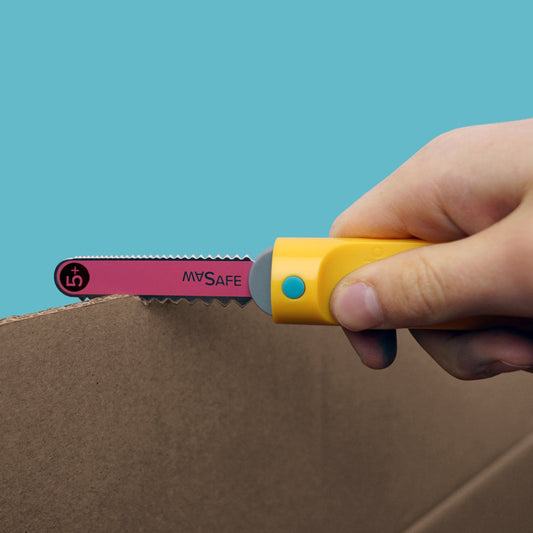 Makedo Safe-Saw | Cardboard Cutter with Rounded Steel Blade