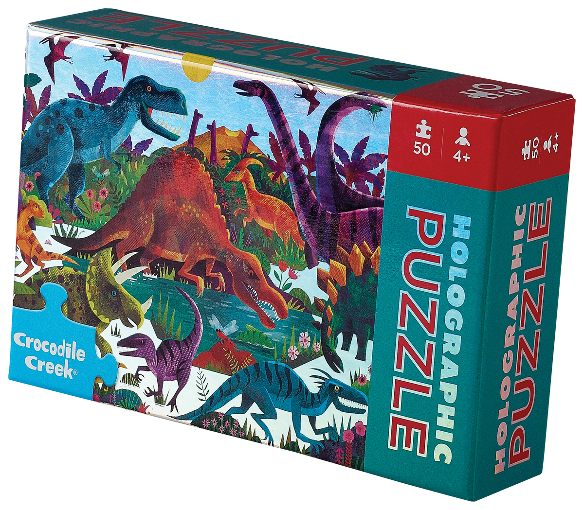 50-pc Holographic Puzzle Dinosaurs packaging