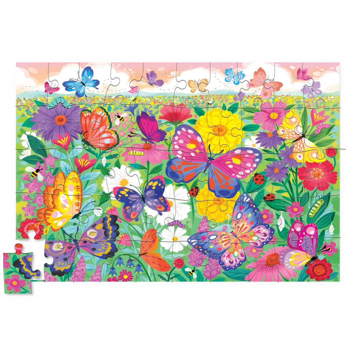 50-pc Holographic Puzzle Butterflies completed