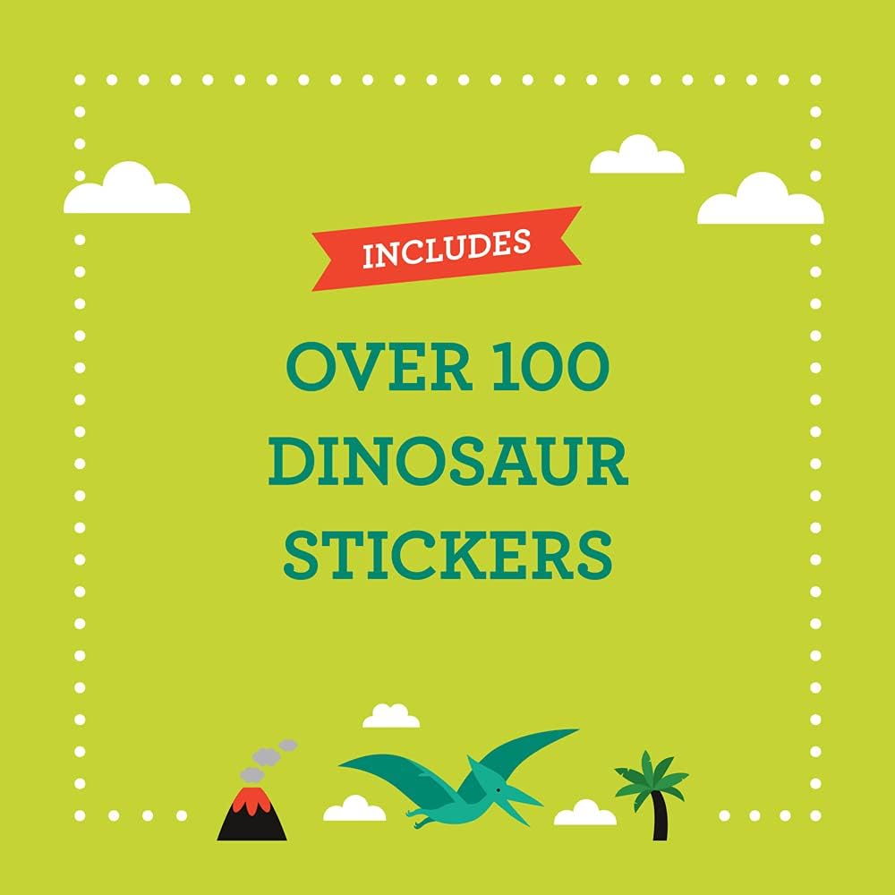 Coloring Book with Stickers Dinosaurs
