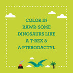 Coloring Book with Stickers Dinosaurs