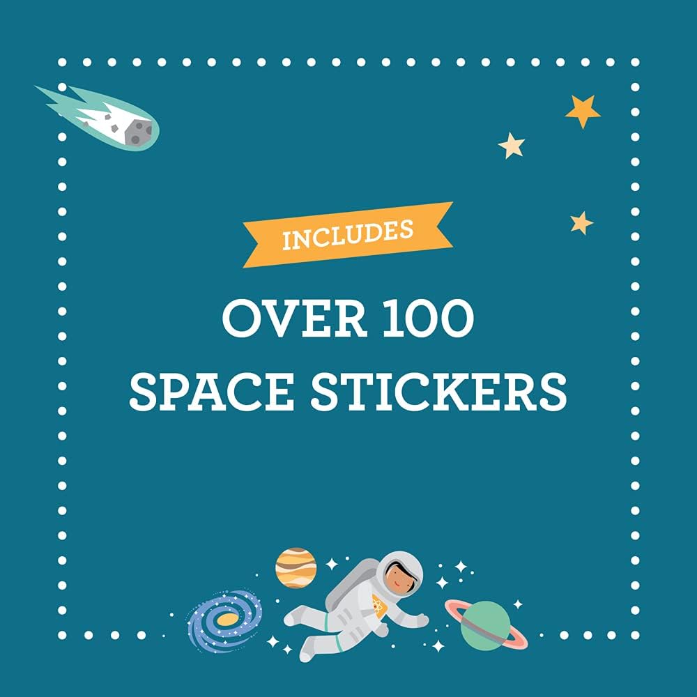 Coloring Book with Stickers Outer Space