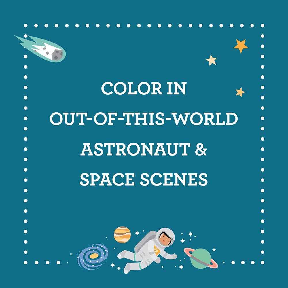 Coloring Book with Stickers Outer Space