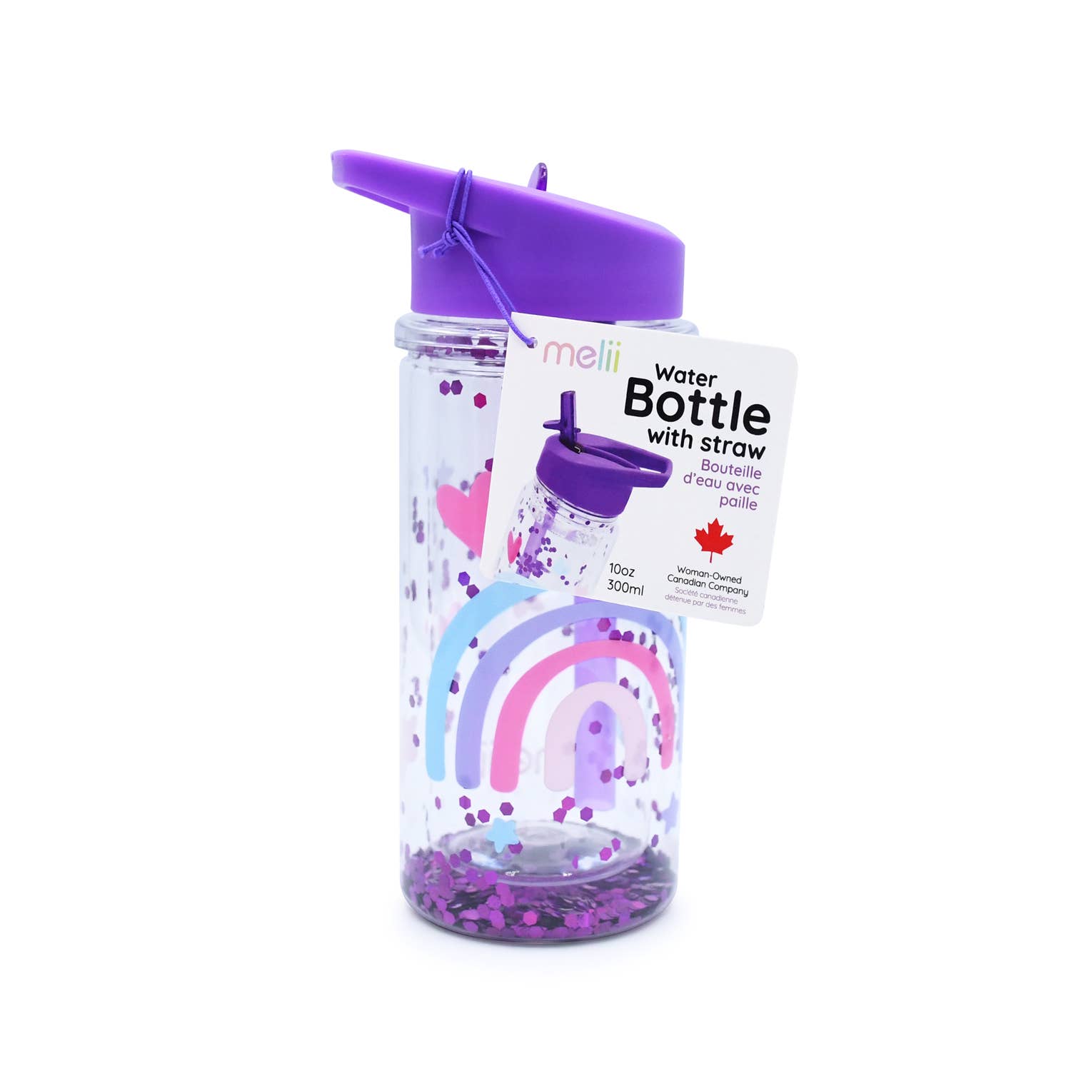 Double-Wall Water Bottle with Straw
