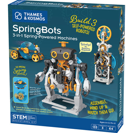 SpringBots: 3-in-1 Spring-Powered Machines