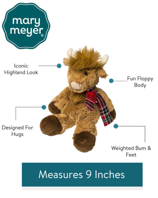 Marshmallow Zoo Junior - Highland Cow 9"