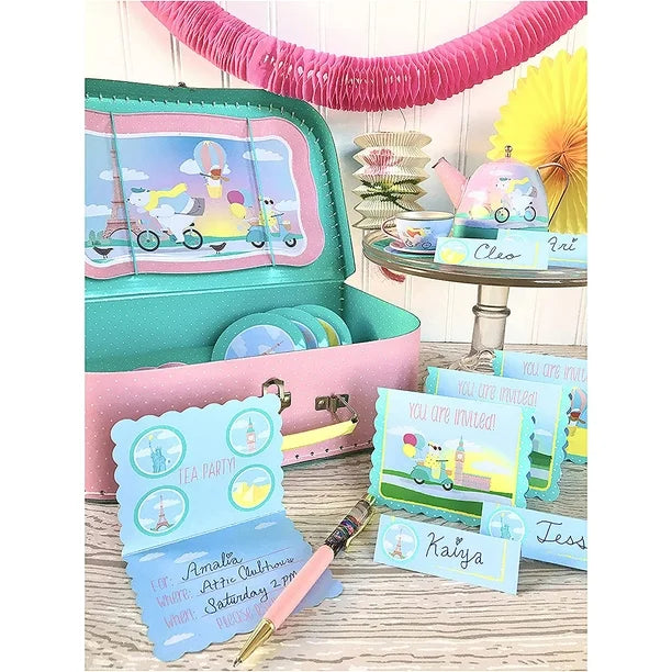 Animal Tourists Tin Tea Set In Carry Case