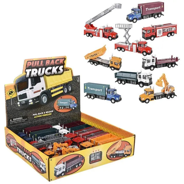 Pull-Back Trucks 6" Assorted