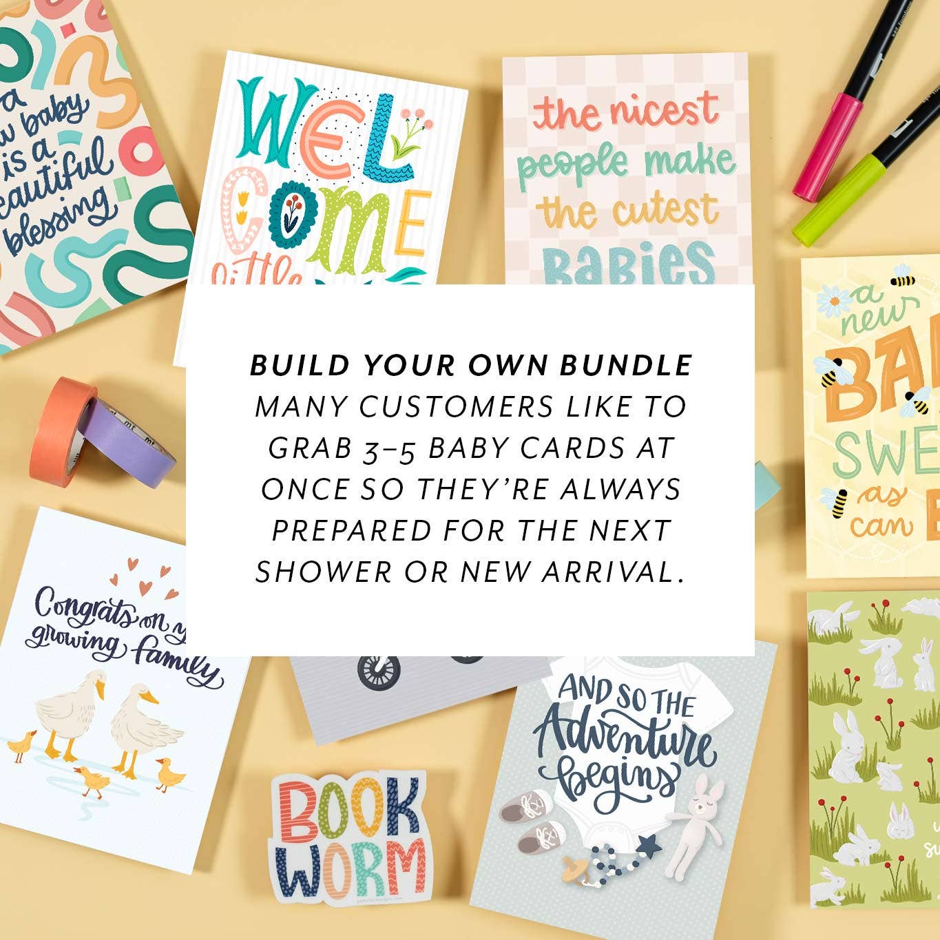 Cute Baby Icons New Baby Card