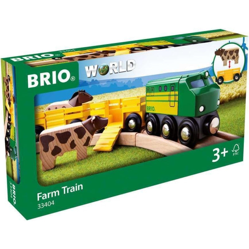 BRIO World Farm Train Set - 5 Piece