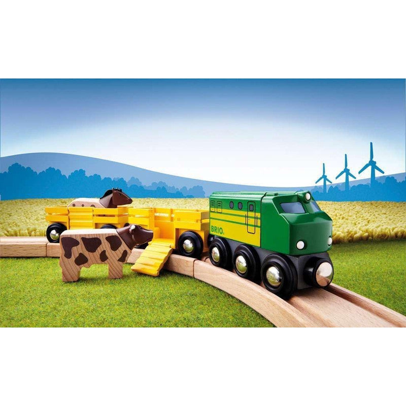 BRIO World Farm Train Set - 5 Piece