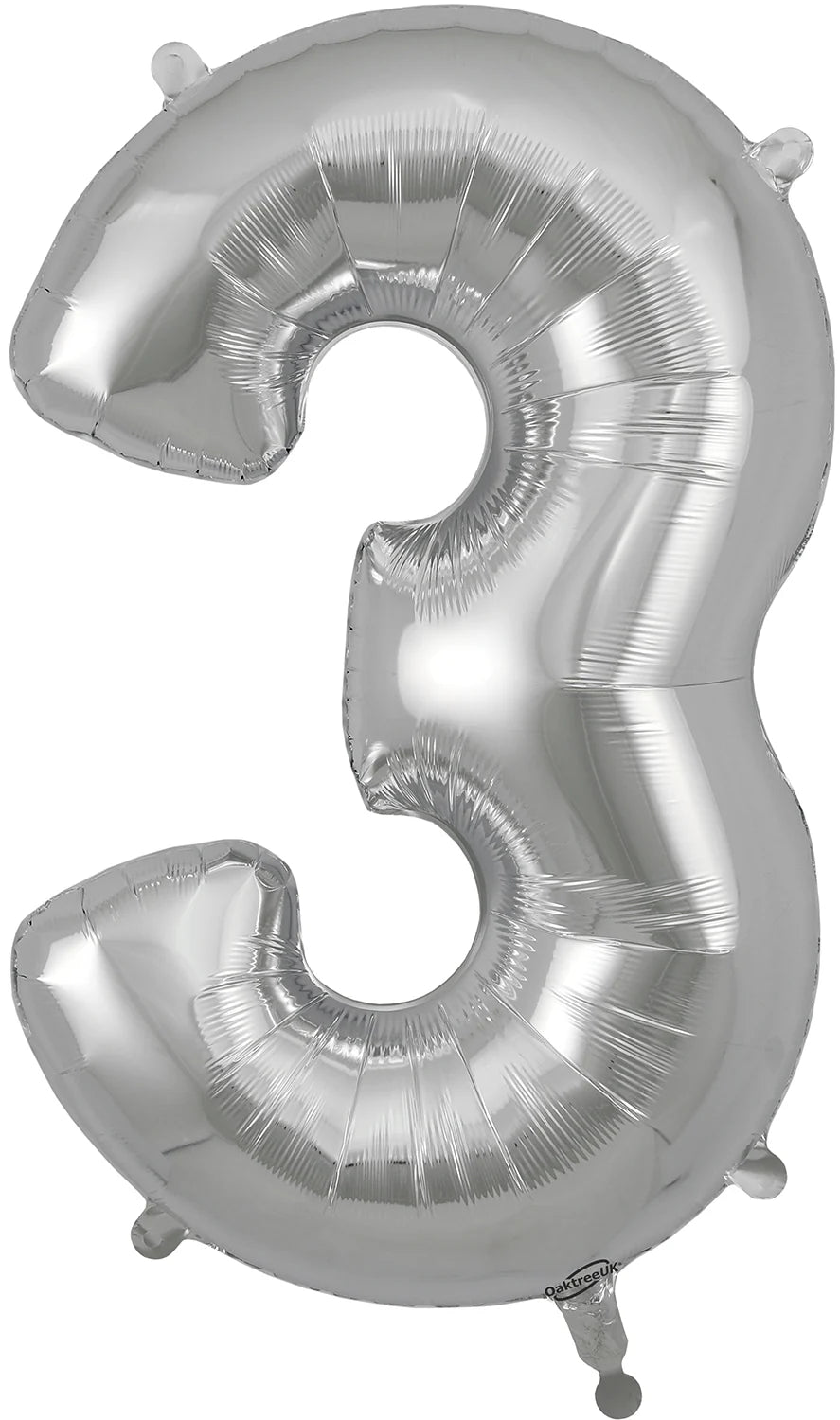 34" Foil Number Balloon - 0 to 9 - Silver